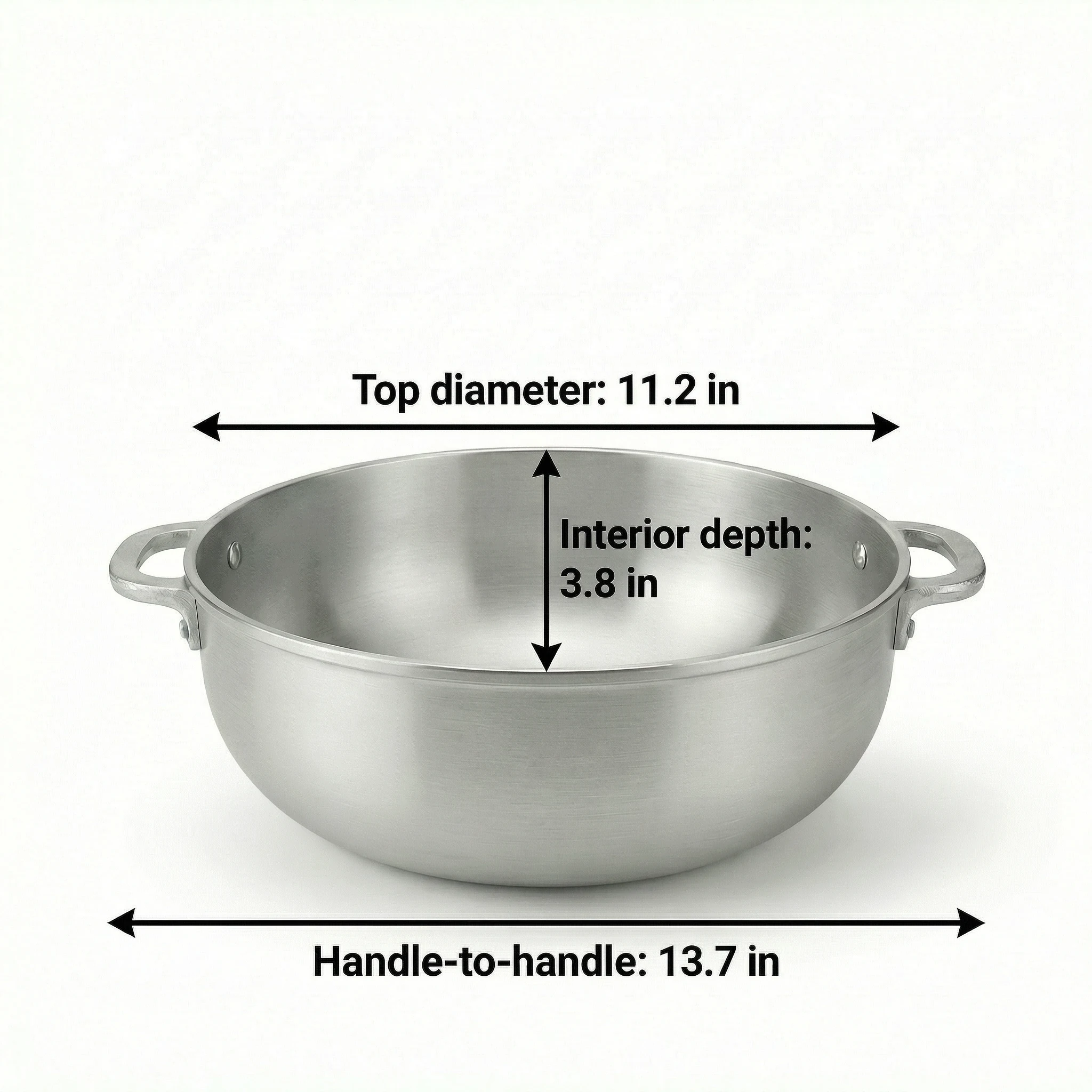 11-inch Caldero Pot (Silver Lid) dimensions