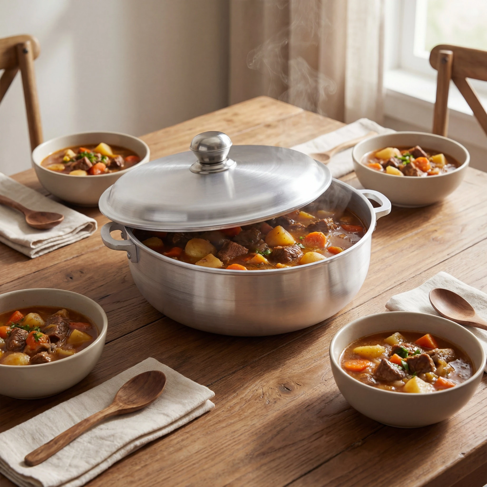 11-inch Caldero Pot (Silver Lid) tabletop scene